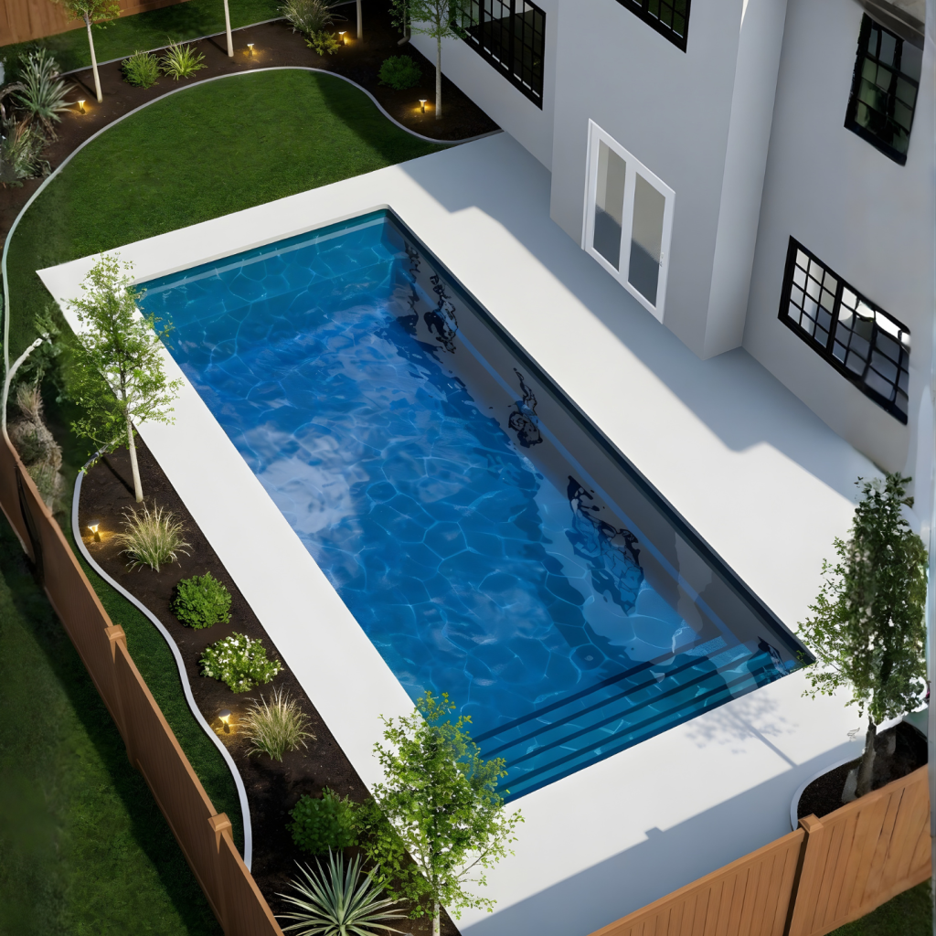 Claremont,Expert POOL-ology team engaging in certified fiberglass pool construction, ensuring a perfect backyard addition in Florence, TX